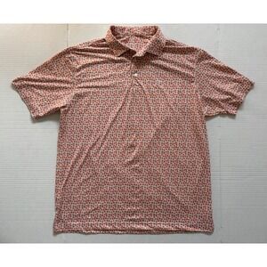 Rhoback Polo Shirt Mens XL Absolute Peach Short Sleeve Performance Golf Georgia
